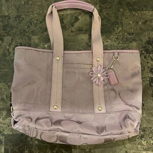 Purple coach purse